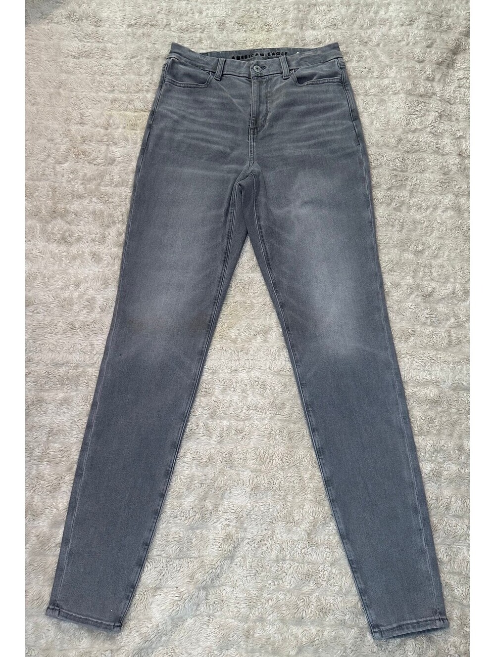 American Eagle grey Curvy Hi-Rise Next Level Stretch jeggings Size 8 X-Long